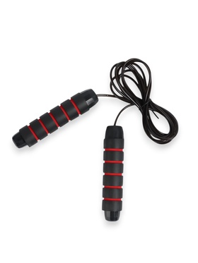 Скакалка скоростная ONLYTOP, 2,8 м, с подшипником, цвет чёрный/красный 9402556