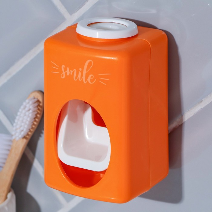 Дозатор для зубной пасты механический «Smile», 9.5 х 5.8 см. - фото 1909092242