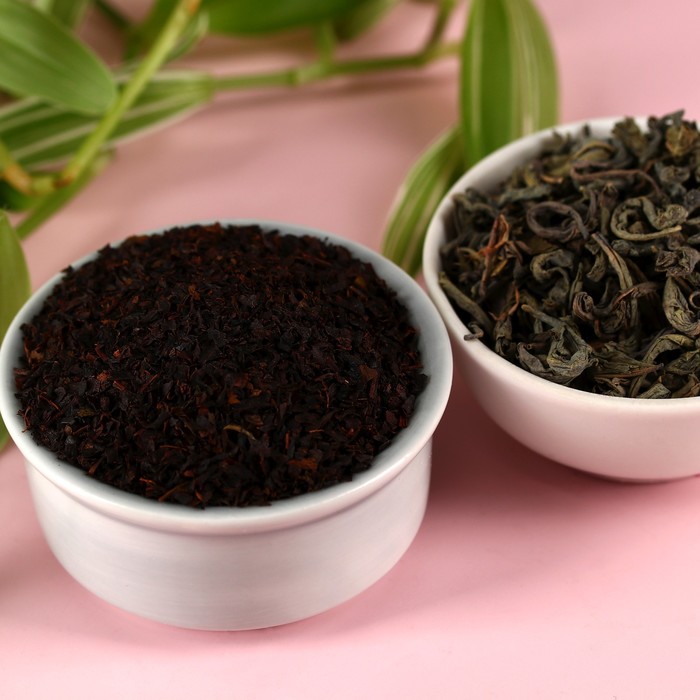 Набор чая «Самой милой»:чай чёрный 50 г., чай зелёный 50 г. - фото 1900317650