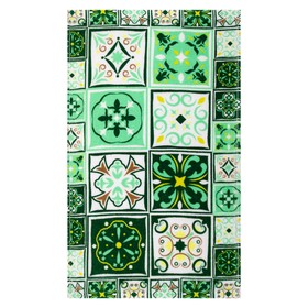 Махровое полотенце «Плитка» размер, 30x50 см, цвет зеленый