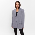 Пиджак женский с разрезом на спине MIST размер S-M, цвет серый - фото 10830837