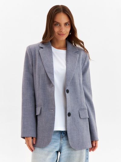 Пиджак женский с разрезом на спине MIST, размер 44-46, серый