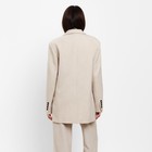 Пиджак женский с боковыми разрезами MIST размер 40-42, цвет бежевый - Фото 3