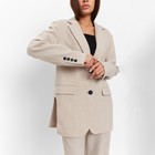 Пиджак женский с боковыми разрезами MIST размер 40-42, цвет бежевый - Фото 4