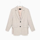Пиджак женский с боковыми разрезами MIST размер 40-42, цвет бежевый - Фото 7