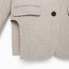 Пиджак женский с боковыми разрезами MIST размер 40-42, цвет бежевый - Фото 10
