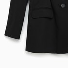 Пиджак женский с защипами MIST р.46, черный - Фото 8