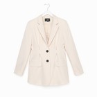 Пиджак женский с защипами MIST р.44,   молочный - фото 808915728