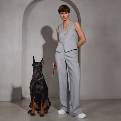 Брюки женские MIST: Classic Collection, размер 46, светло-серые