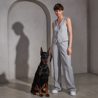 Брюки женские MIST: Classic Collection, размер 46, светло-серые