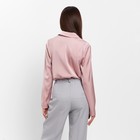 Блуза женская шелковая MIST: Classic Collection р. 42, цвет пыльная роза - Фото 3