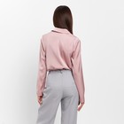 Блуза женская шелковая MIST: Classic Collection р. 44, цвет пыльная роза - Фото 3