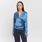 Блуза женская с драпировкой MIST: Classic Collection р. 42, цвет синий - Фото 6