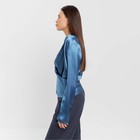 Блуза женская с драпировкой MIST: Classic Collection р. 42, цвет синий - Фото 7