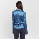 Блуза женская с драпировкой MIST: Classic Collection р. 42, цвет синий - Фото 8