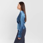 Блуза женская с драпировкой MIST: Classic Collection р. 44, цвет синий - Фото 7