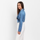 Блуза женская с драпировкой MIST: Classic Collection р. 46, цвет синий - Фото 2