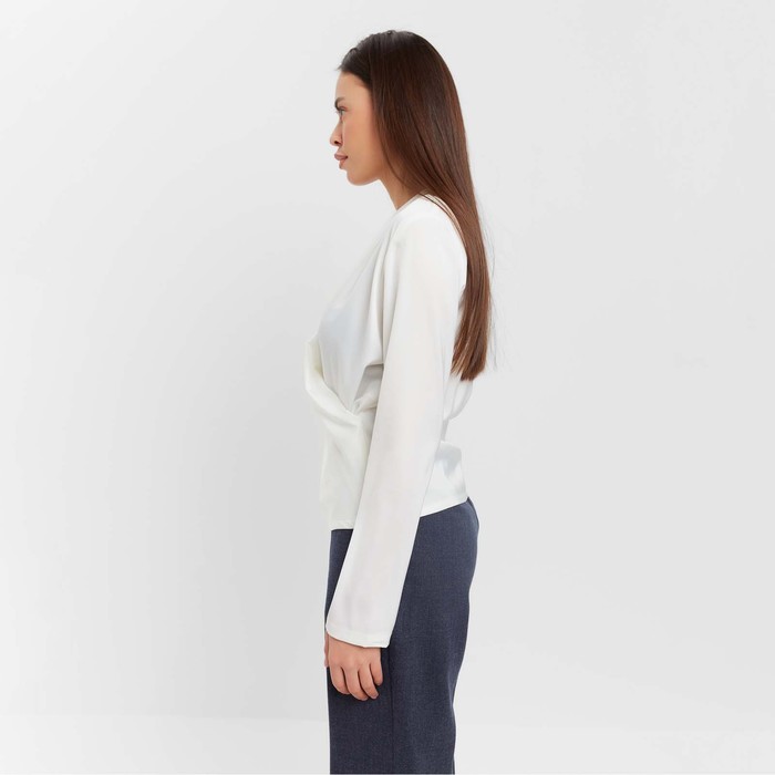 Блуза женская с драпировкой MIST: Classic Collection р. 42, цвет экрю 60410