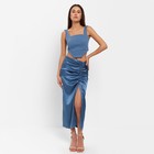Юбка женская на кулиске MIST: Classic Collection р. 44, цвет синий 9399542 - фото 14150973