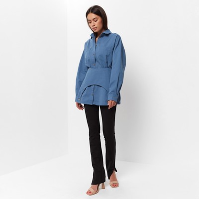 Юбка-баска женская джинсовая MIST: Denim р.44, синий