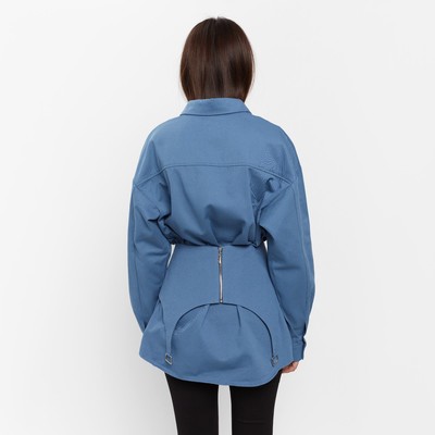 Юбка-баска женская джинсовая MIST: Denim р.44, синий