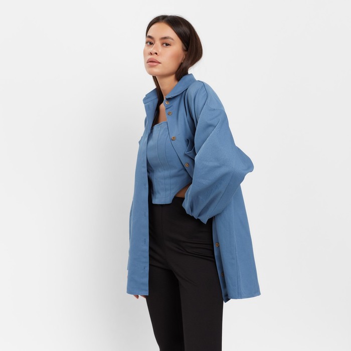 Рубашка женская джинсовая MIST: Denim р.40-42, синий 60426