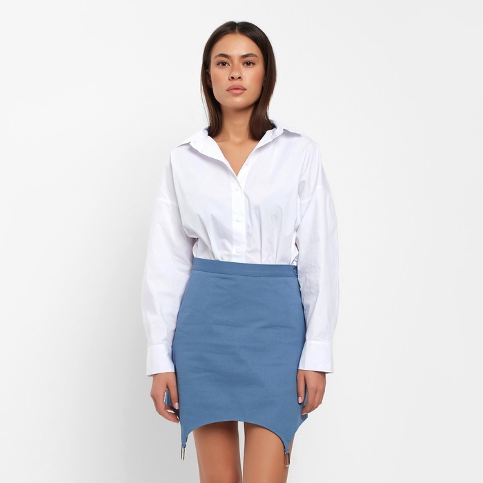 Юбка женская джинсовая MIST: Denim р.44, синий - Фото 1