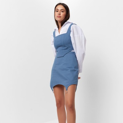 Юбка мини женская джинсовая MIST: Denim, размер 48, синяя