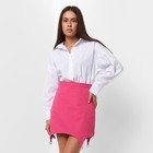 Юбка женская джинсовая MIST: Denim р.48, розовый - Фото 2