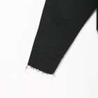 Рубашка женская укороченная с разрезами MIST: Denim р.42, черный - Фото 11