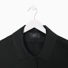 Рубашка женская укороченная с разрезами MIST: Denim р.42, черный - Фото 9