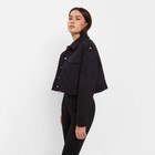 Рубашка женская укороченная с разрезами MIST: Denim р.44, черный 9410937 - фото 10259173