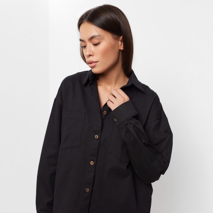 Рубашка женская джинсовая MIST: Denim р.40-42, черный 60441