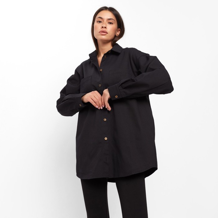 Рубашка женская джинсовая MIST: Denim р.40-42, черный 60441