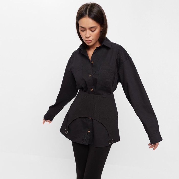 Рубашка женская джинсовая MIST: Denim р.40-42, черный 60441