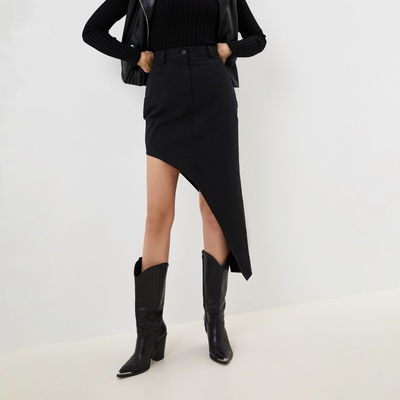 Юбка миди асимметричная женская MIST: Denim размер 46, чёрная