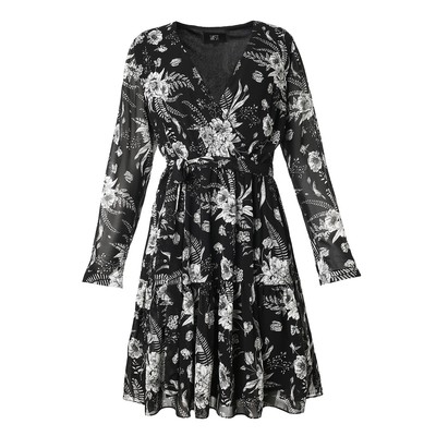 Платье мини женское MIST plus-size, размер 54, чёрное