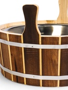 Шайка - таз для бани и сауны «Добрыня», 15 л, деревянная, нержавеющая вставка - Фото 6