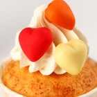 Декор «Сердце белое, красное, оранжевое» для капкейков и тортов, 50 г. - Фото 2