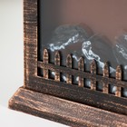 Ночник «Камин» LED от батареек 3хАА USB черный с медной патиной 12×14.5×26.5 см - Фото 5