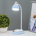 Настольная лампа "Тедди" LED 3Вт АКБ USB синий 9х13,5х40 см RISALUX 9107984 - фото 14151181