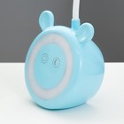 Настольная лампа «Ушки» LED 3 Вт АКБ USB голубой 6×10.5×42.5 см RISALUX 9127224