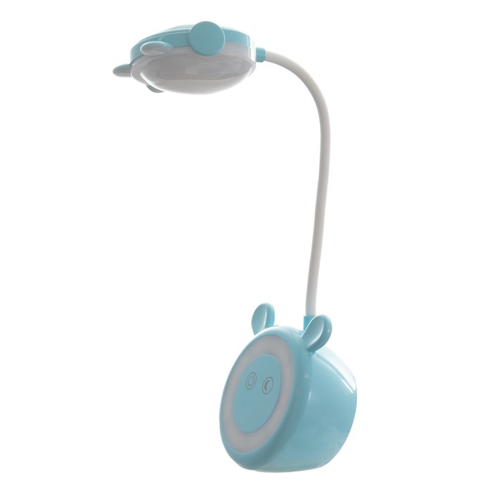 Настольная лампа "Ушки" LED 3Вт АКБ USB голубой 6х10,5х42,5 см RISALUX - фото 1907631080