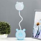 Настольная лампа «Ушки» LED 3 Вт АКБ USB голубой 6×10.5×42.5 см RISALUX 9127224