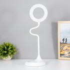 Настольная лампа "Джасти" LED 2,5Вт АКБ USB белый 16х16х54 см RISALUX - фото 22024562