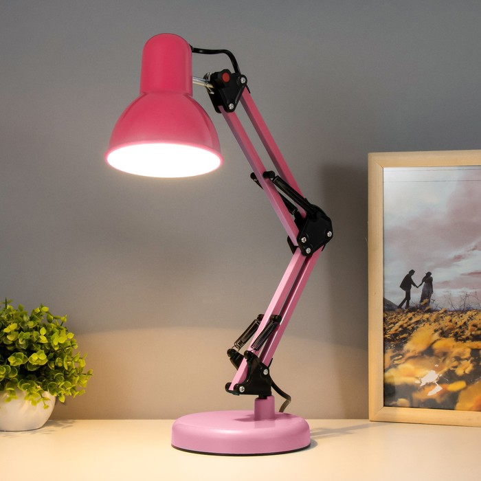 Настольная лампа "Уникум" Е27 15Вт розовый 14,5х15х57 см RISALUX - фото 1910565800