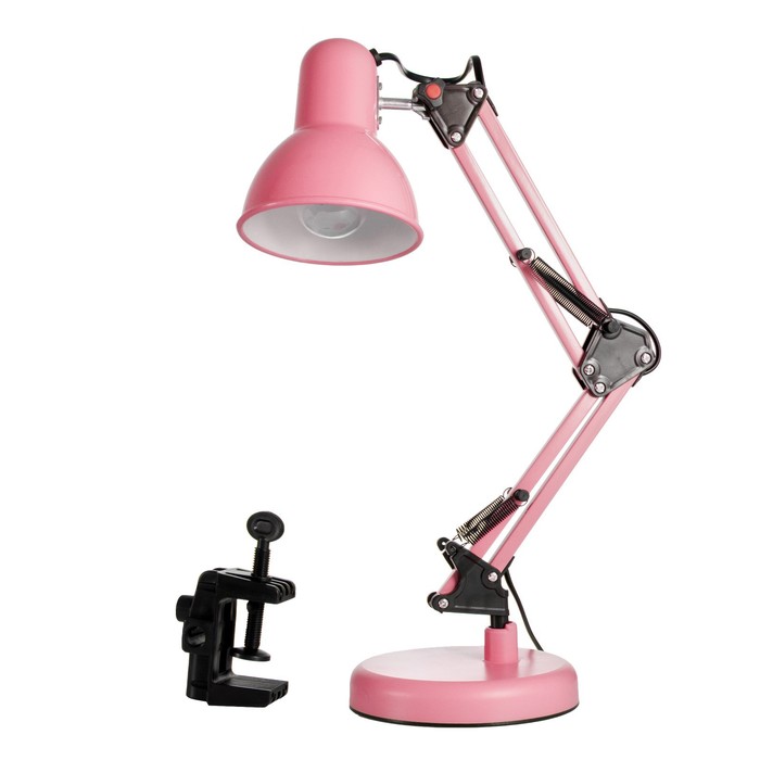 Настольная лампа "Уникум" Е27 15Вт розовый 14,5х15х57 см RISALUX - фото 1910565814