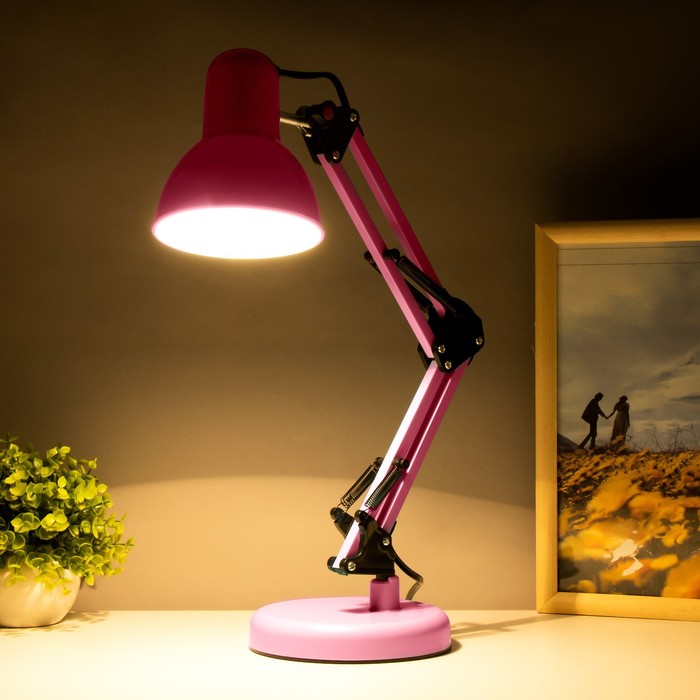 Настольная лампа "Уникум" Е27 15Вт розовый 14,5х15х57 см RISALUX - фото 1910565801