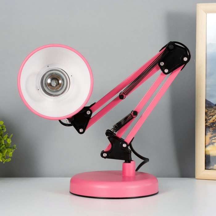 Настольная лампа "Уникум" Е27 15Вт розовый 14,5х15х57 см RISALUX - фото 1910565802