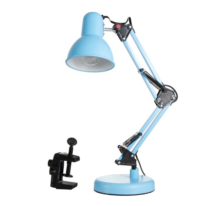Настольная лампа "Уникум" Е27 15Вт голубой 14,5х15х57 см RISALUX - фото 1910565830